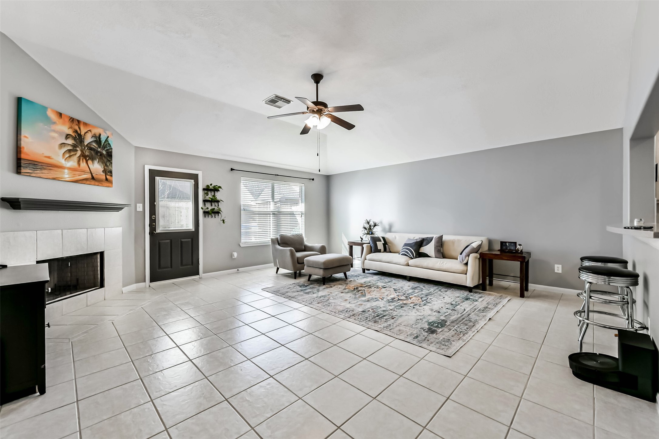 5114 Spring Oak Drive Pasadena, TX 77505 - Photo 11 of 25 a living room with furniture and a fireplace