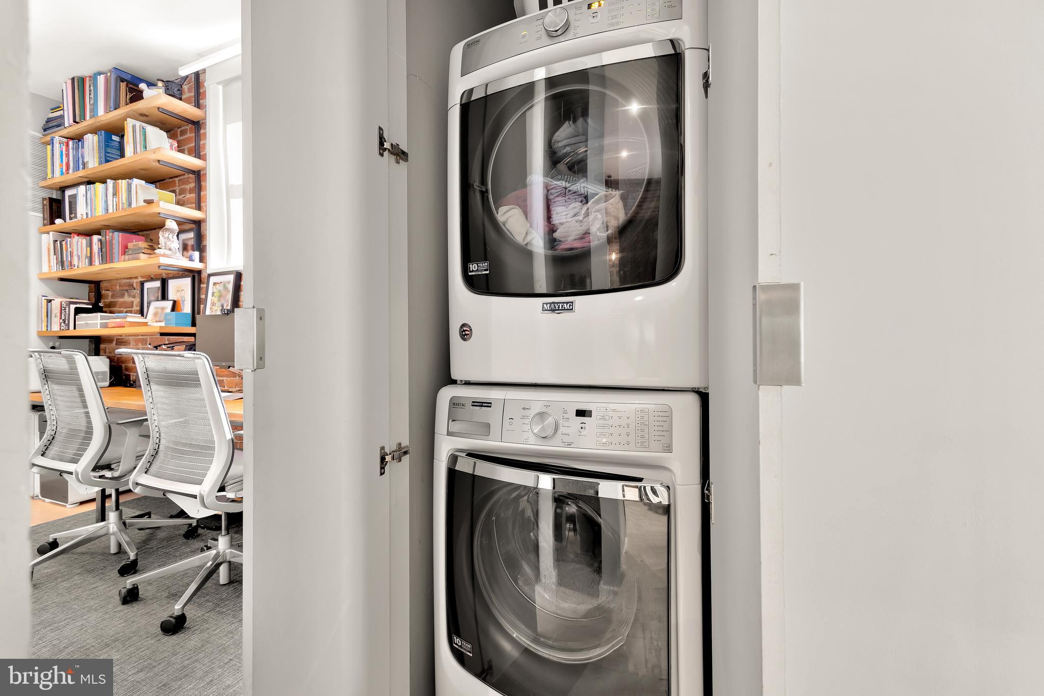 1706 S Street Northwest, Unit 1 Washington, DC 20009 - Photo 21 of 33 a utility room with dryer and washer