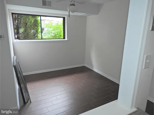 an empty room with a window