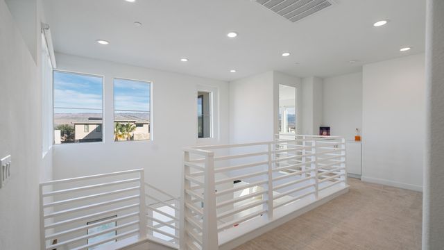 a workspace with furniture and window