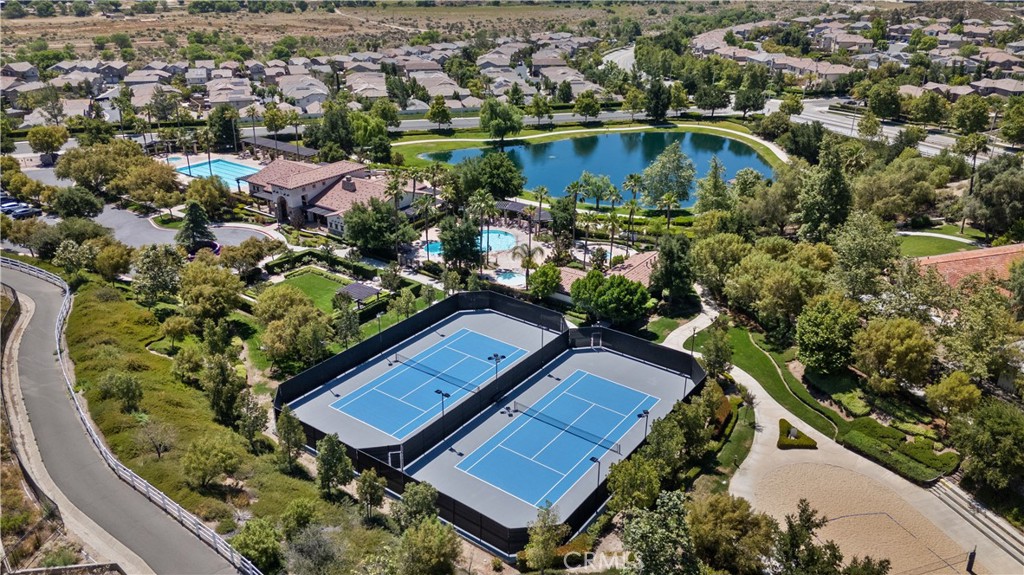 29350 Las Brisas Road Valencia, CA 91354 - Photo 63 of 75 an aerial view of a house with a garden and lake view