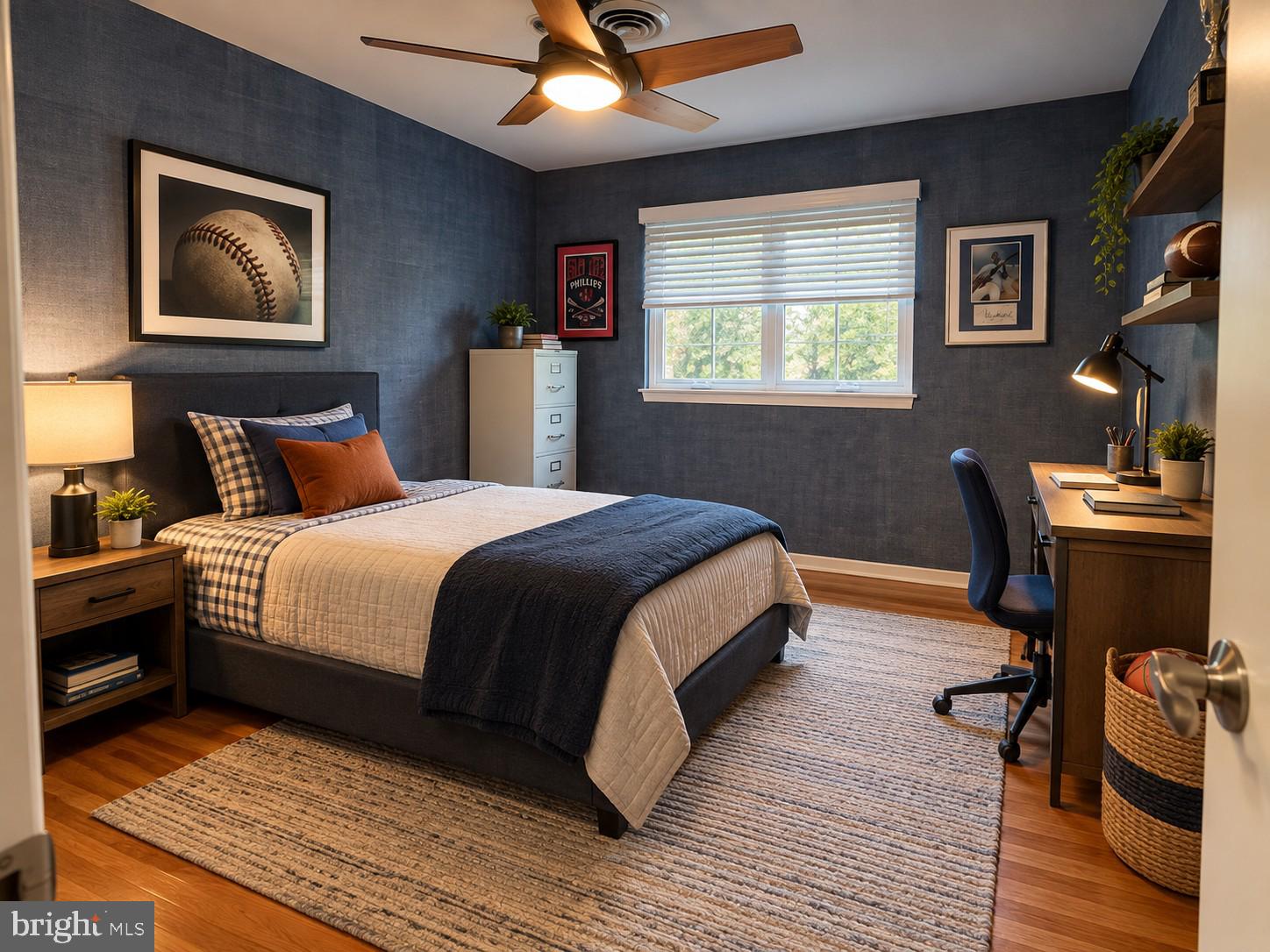 558 Sprague Road Penn Valley, PA 19072 - Photo 25 of 26 Virtually Staged Blue Bedroom