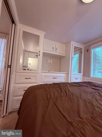 a view of a bedroom from a bedroom