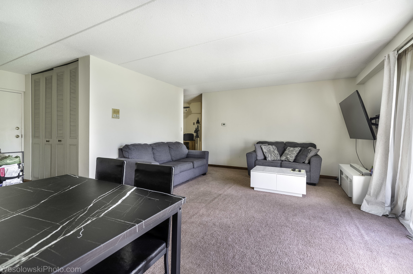 577 Fairway View Drive, Unit 1J Wheeling, IL 60090 - Photo 11 of 26 a living room with furniture and a lamp