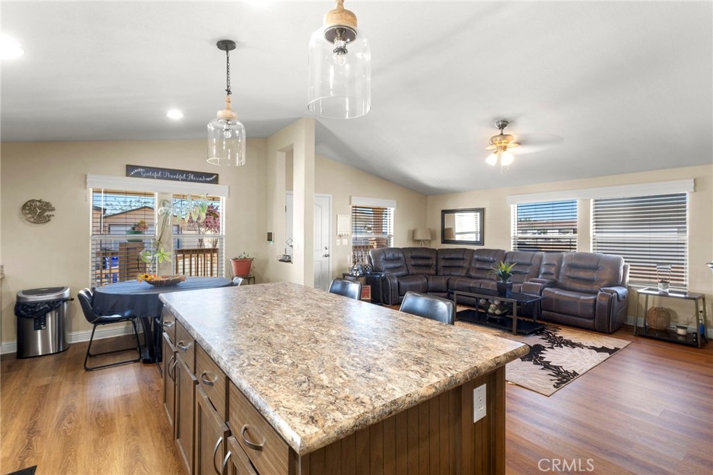 22241 Nisqually Road, Unit 103 Apple Valley, CA 92308 - Photo 10 of 34 Open concept kitchen flowing into living and dining areas