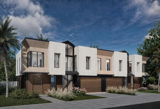 a white building with outdoor space