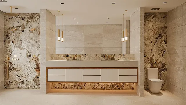 a bathroom with a shower and a sink