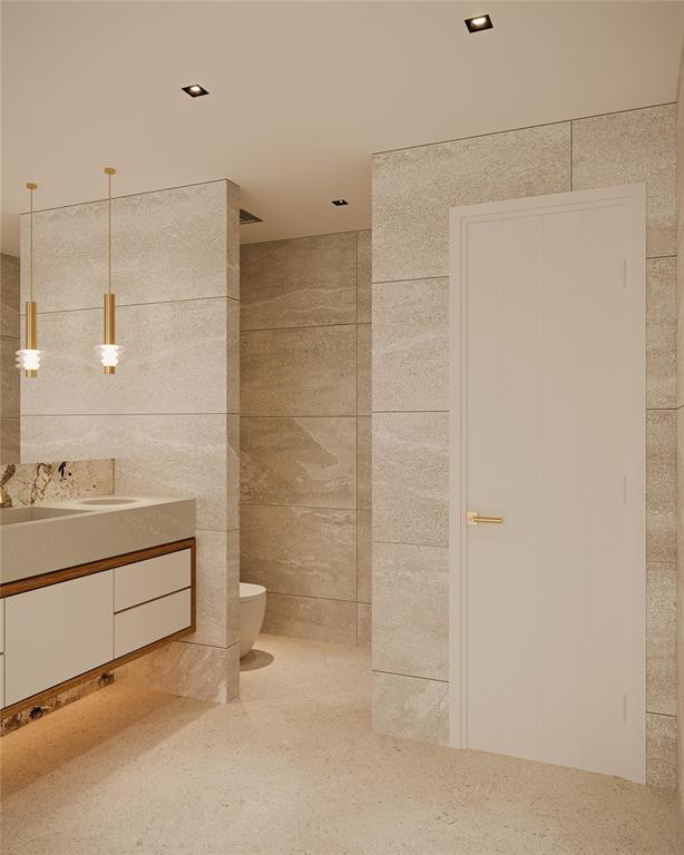 801 Bond Way Delray Beach, FL 33483 - Photo 4 of 14 a bathroom with a shower toilet and sink