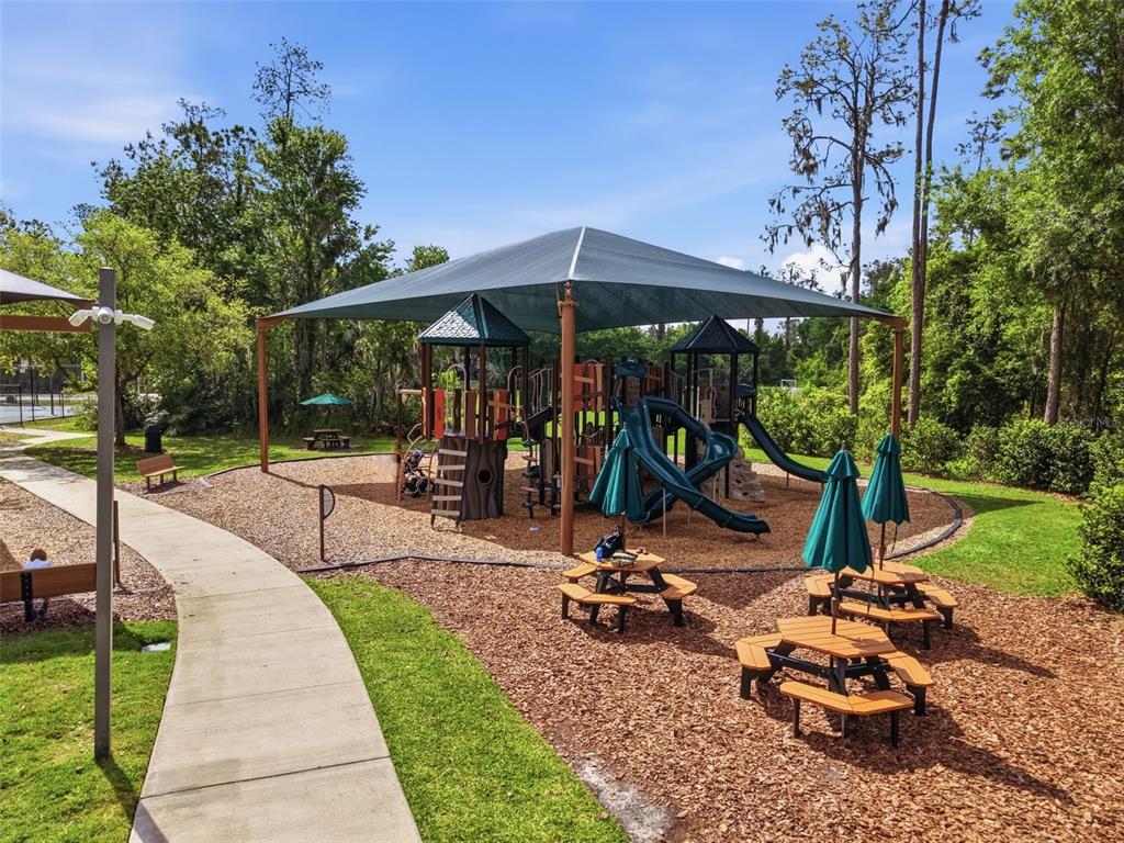 3311 Sisal Loop Wesley Chapel, FL 33544 - Photo 82 of 85 a view of a park with seating area and large trees