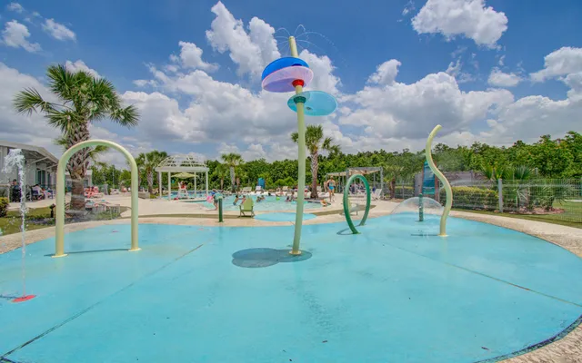 a park view with a entertaining space