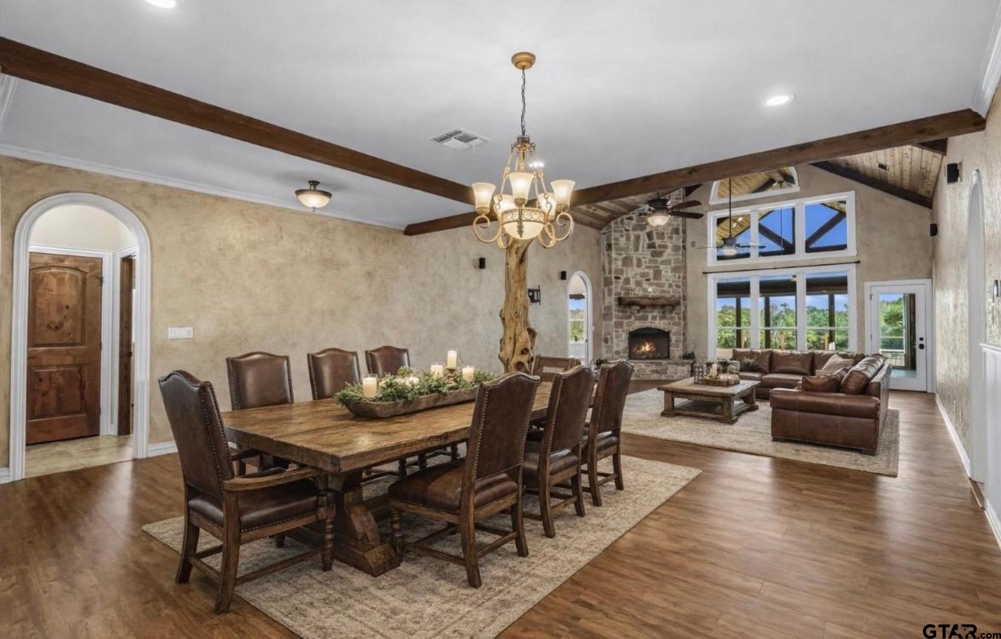14740 Fm 1255 Canton, TX 75103 - Photo 3 of 40 a view of a dining room with furniture wooden floor and chandelier