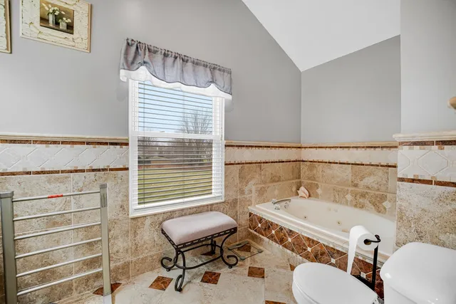 a bathroom with a sink mirror toilet and bathtub