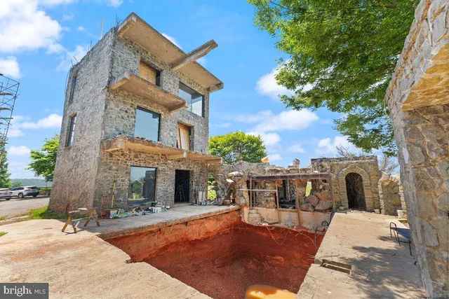 a building with trees in front of it