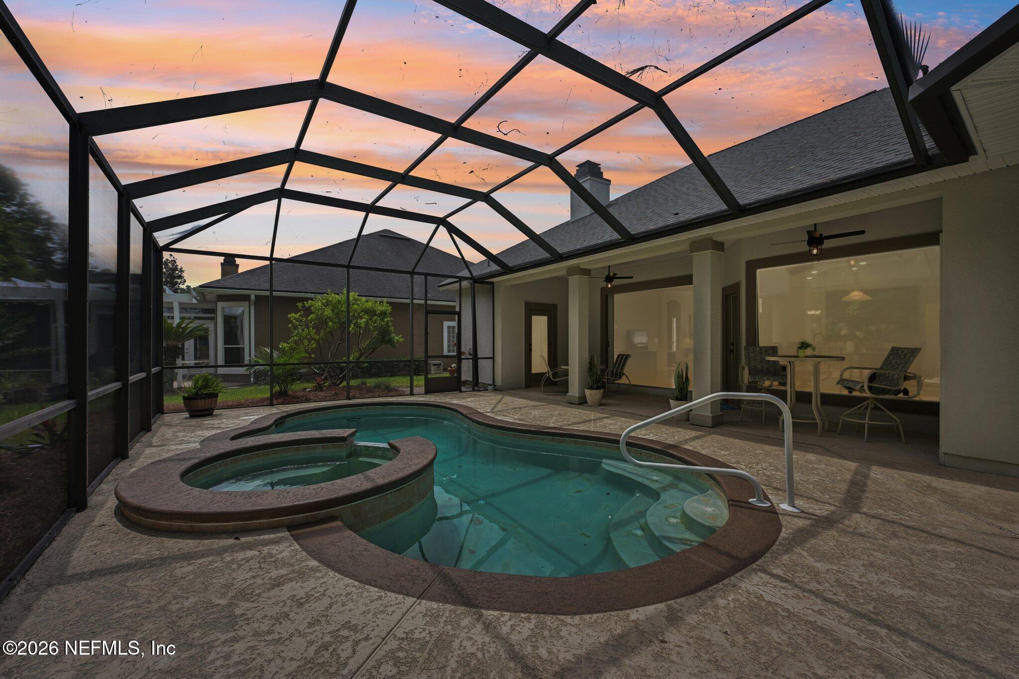 1801 Wards Landing Court Fleming Island, FL 32003 - Photo 47 of 60 Twilight pool view