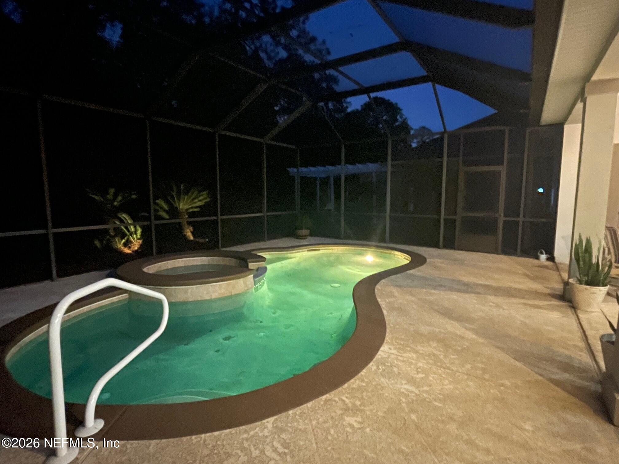 1801 Wards Landing Court Fleming Island, FL 32003 - Photo 50 of 60 pool view at night