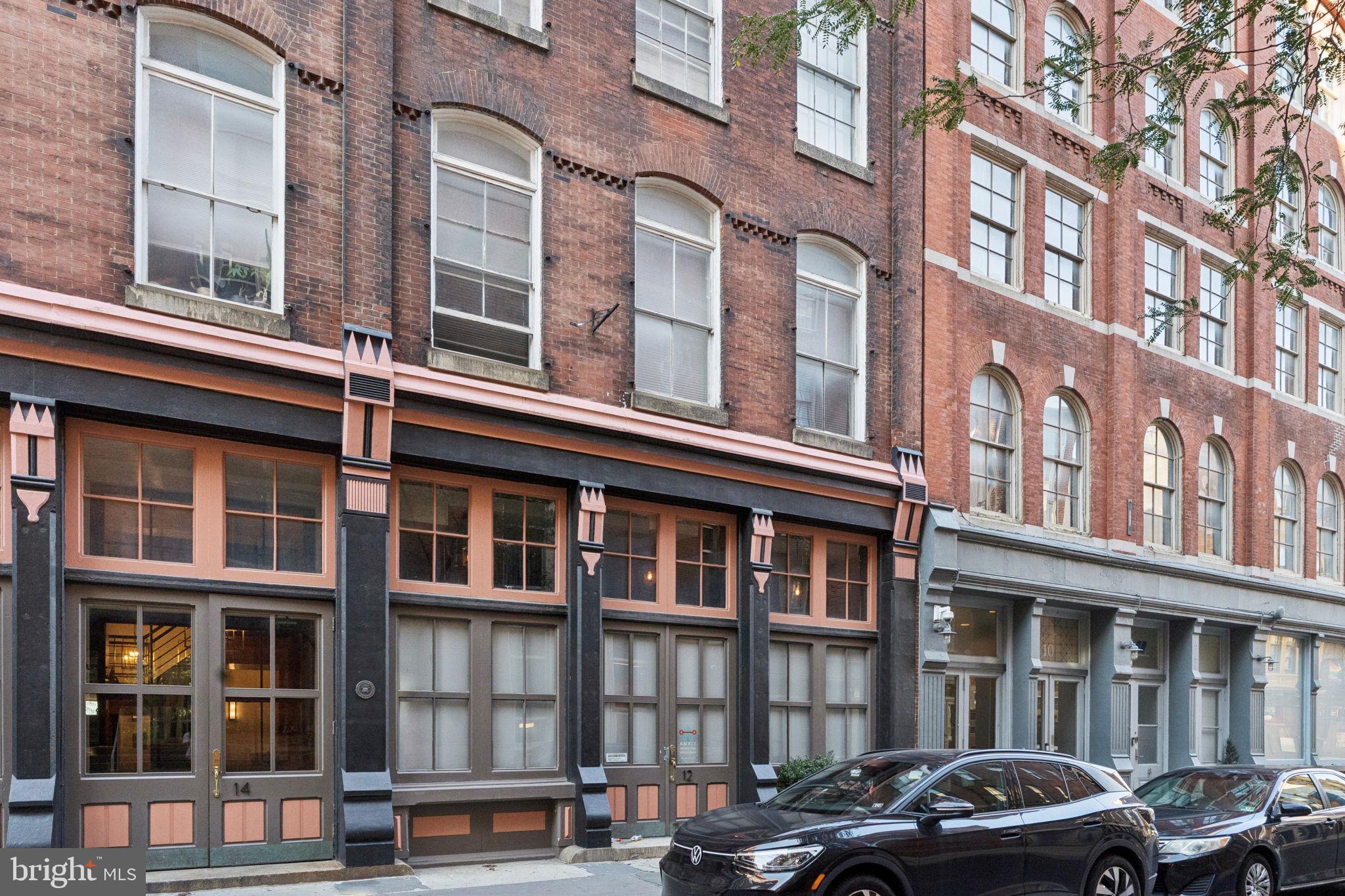 a front view of an apartment buildings