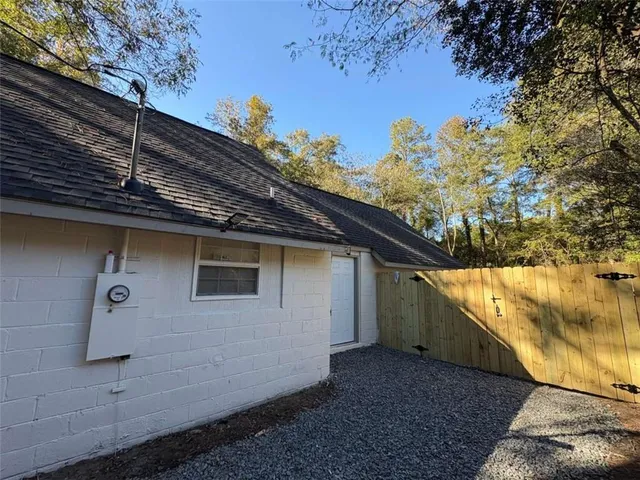 a backyard of a house