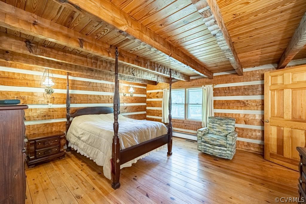 14041 County Line Road Keysville, VA 23947 - Photo 9 of 10 a bedroom with a bed and wooden floor