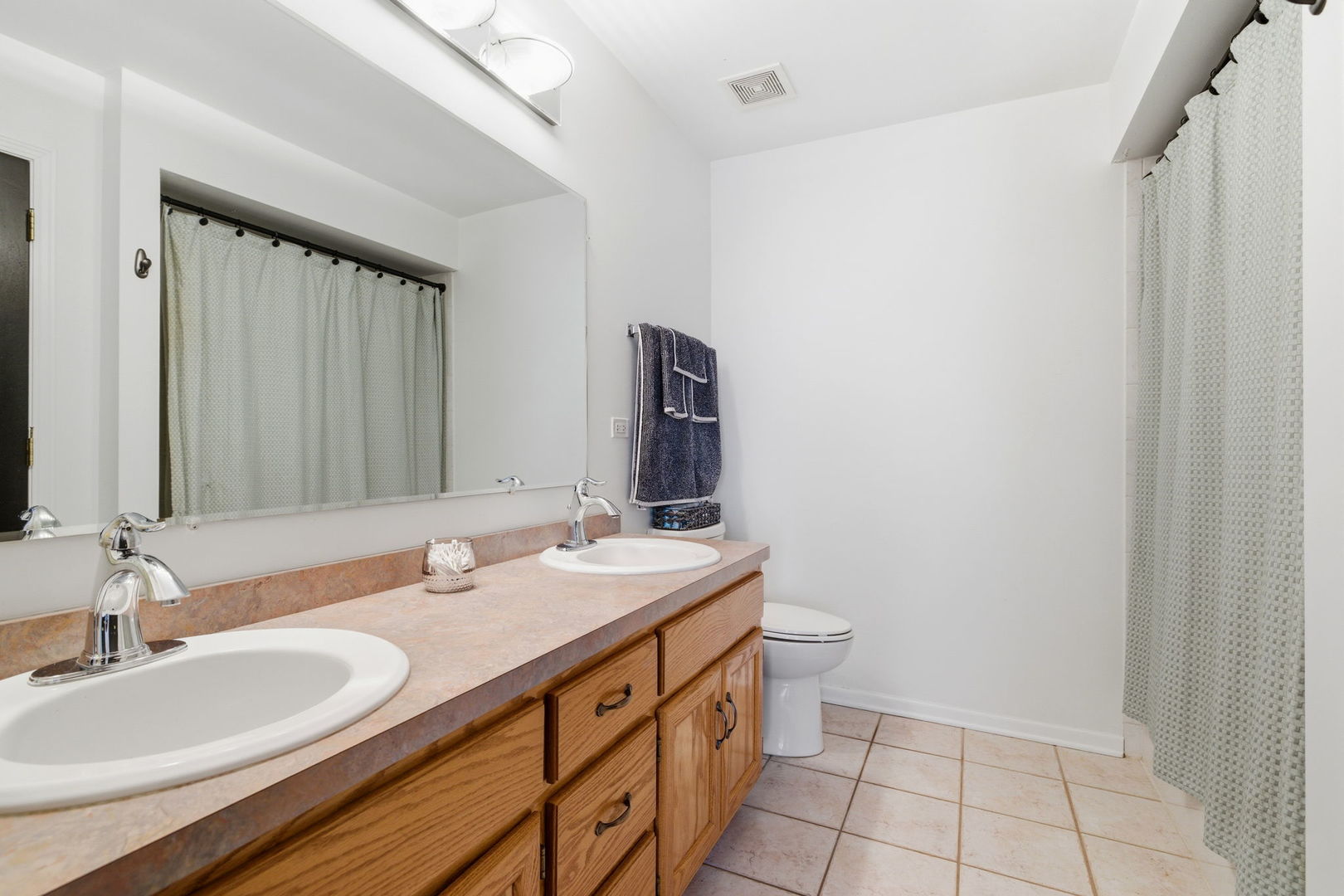 19320 Tramore Lane Mokena, IL 60448 - Photo 15 of 28 a bathroom with a double vanity sink and a mirror