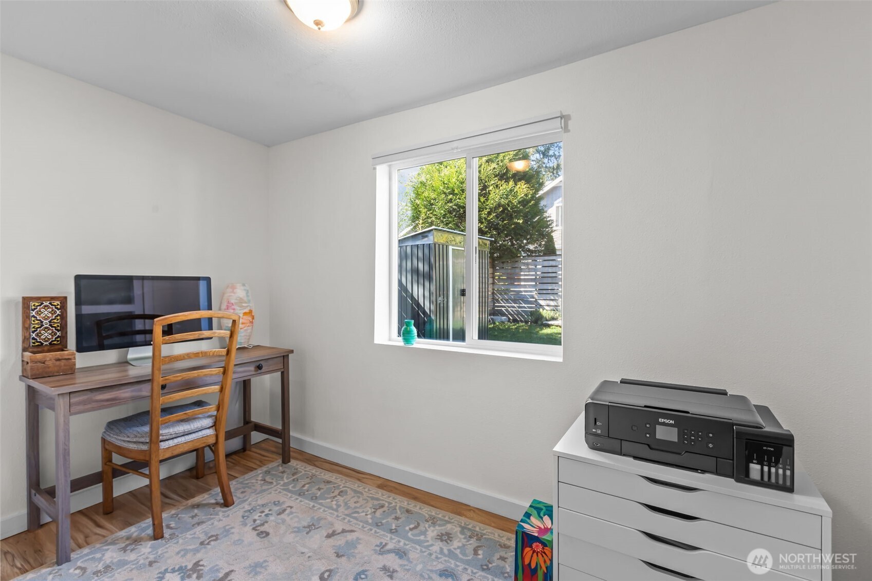 215 Hubbard Road Lynnwood, WA 98036 - Photo 21 of 40 a view of a workspace with furniture and a window