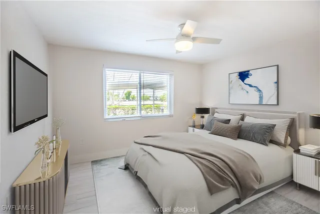 a view of a balcony with wooden floor