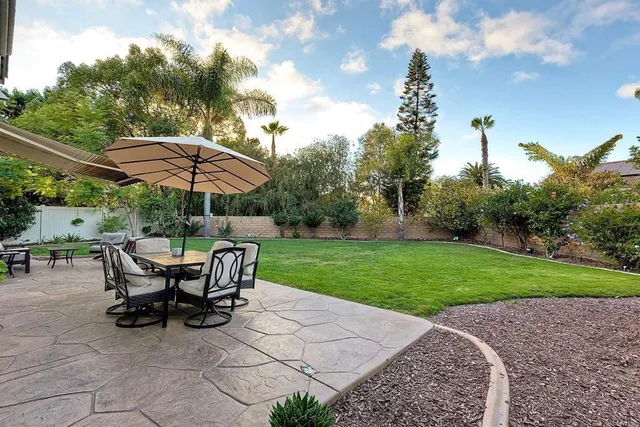 an aerial view of residential houses with yard