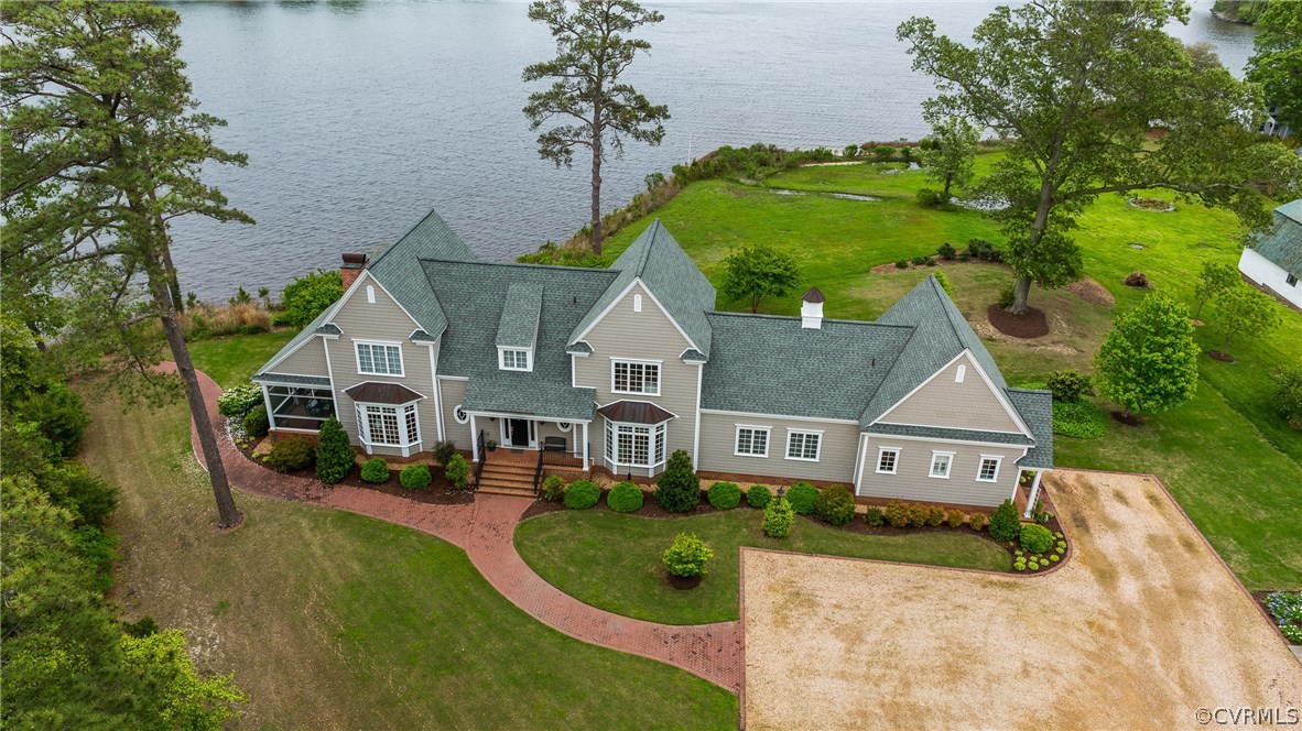 1571 Pine Hall Road Mathews, VA 23109 - Photo 41 of 48 an aerial view of a house with a garden