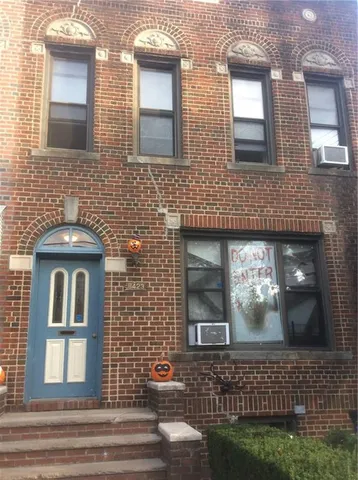 a front view of a house