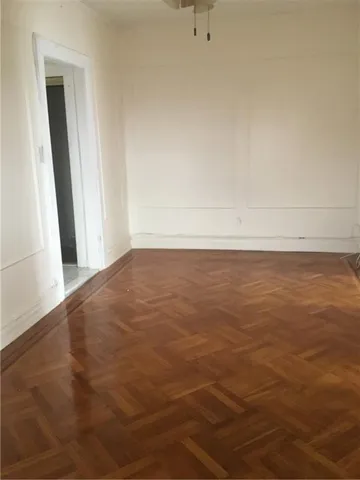 an empty room with a natural light