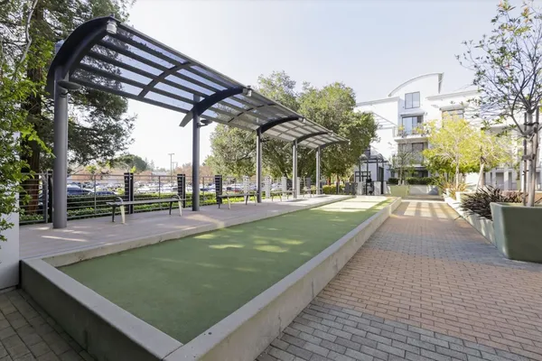 a view of yard with swimming pool