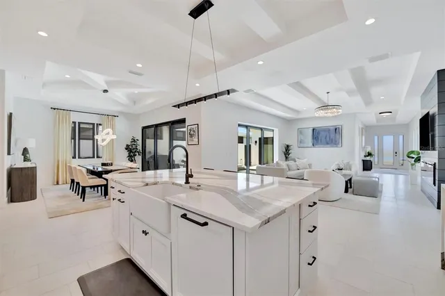 a view of living room with a cabinets and wooden floor