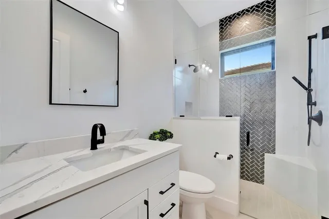 a view of a park with palm trees