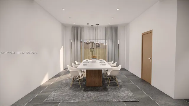 a view of an empty room with a balcony