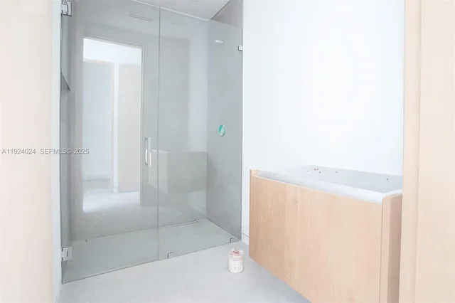 a view of a room with cabinet