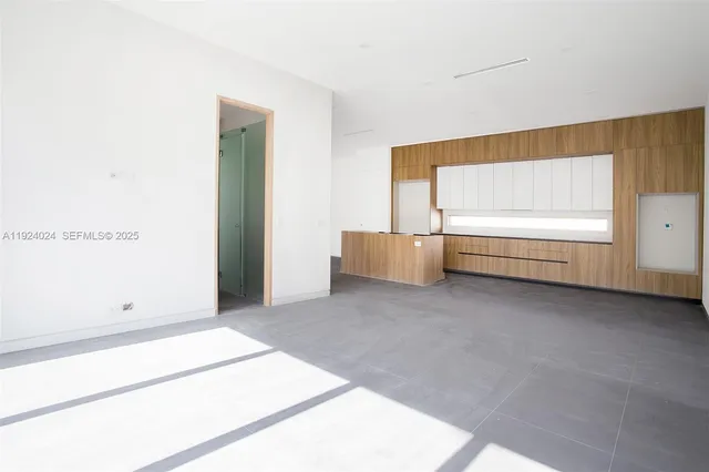 a view of a room with cabinet