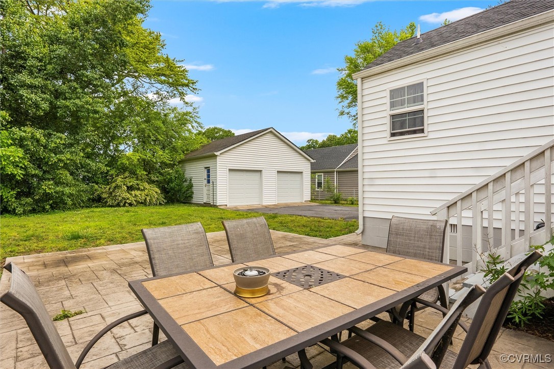 4444 Cogbill Road Richmond, VA 23234 - Photo 31 of 32 View of patio with outdoor dining area, a detached