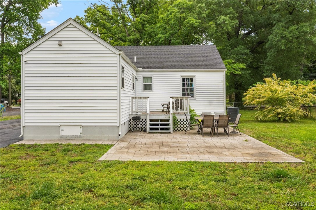 4444 Cogbill Road Richmond, VA 23234 - Photo 5 of 32 Back of house with a patio area, a deck, a lawn, a