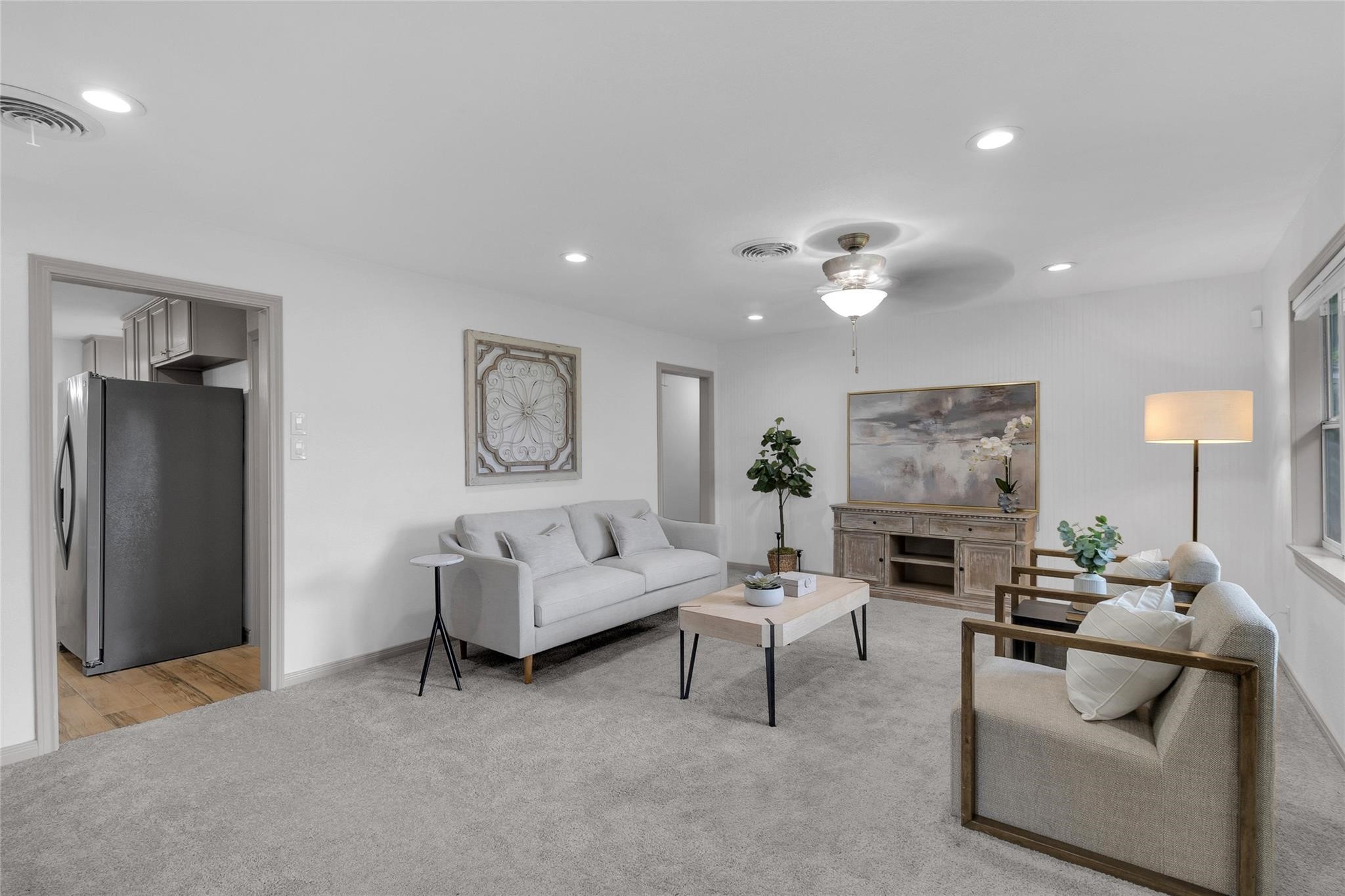 2934 Robertson Street Houston, TX 77009 - Photo 4 of 23 a living room with furniture and a fireplace