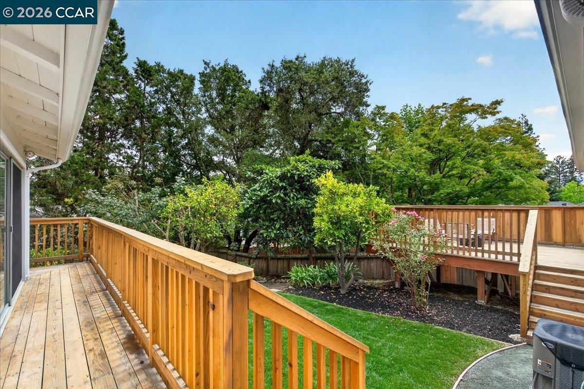 24 Las Vegas Road Orinda, CA 94563 - Photo 40 of 47 a view of a wooden deck and a yard with wooden fence