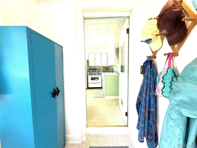 a view of a closet area