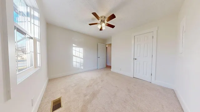 an empty room with a window