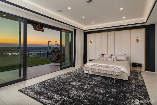 a bathroom with a double vanity sink mirror and shower