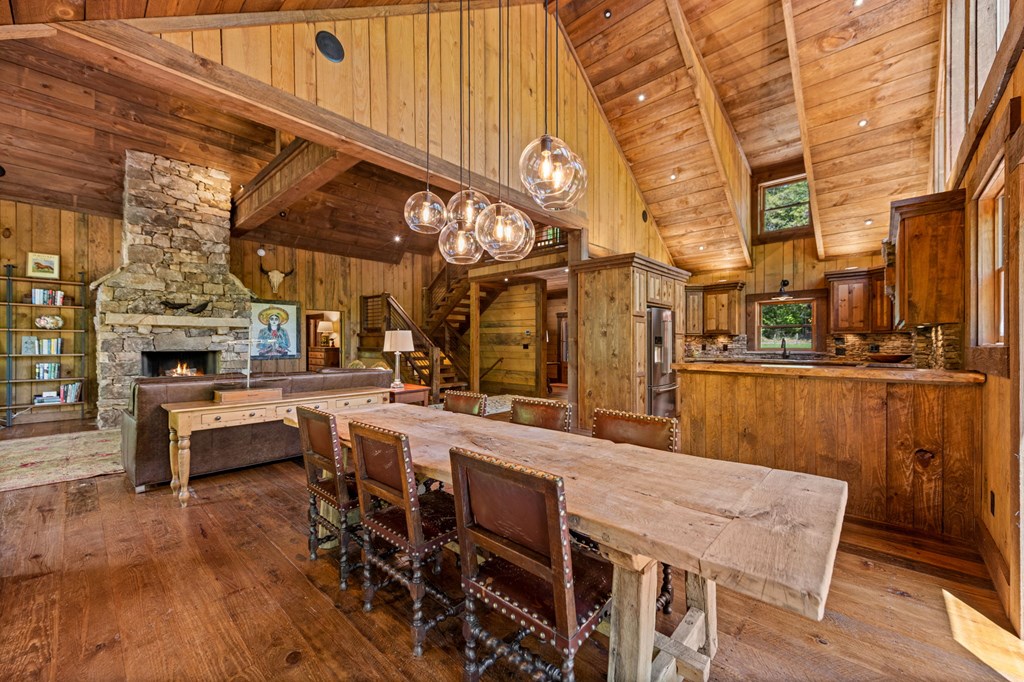 2100 Big Creek Road Cherry Log, GA 30522 - Photo 54 of 148 a view of a patio with dining table and chairs