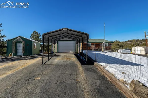 a view of a house with a outdoor space