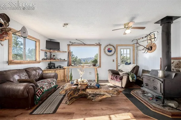 a living room with furniture or couch and a window