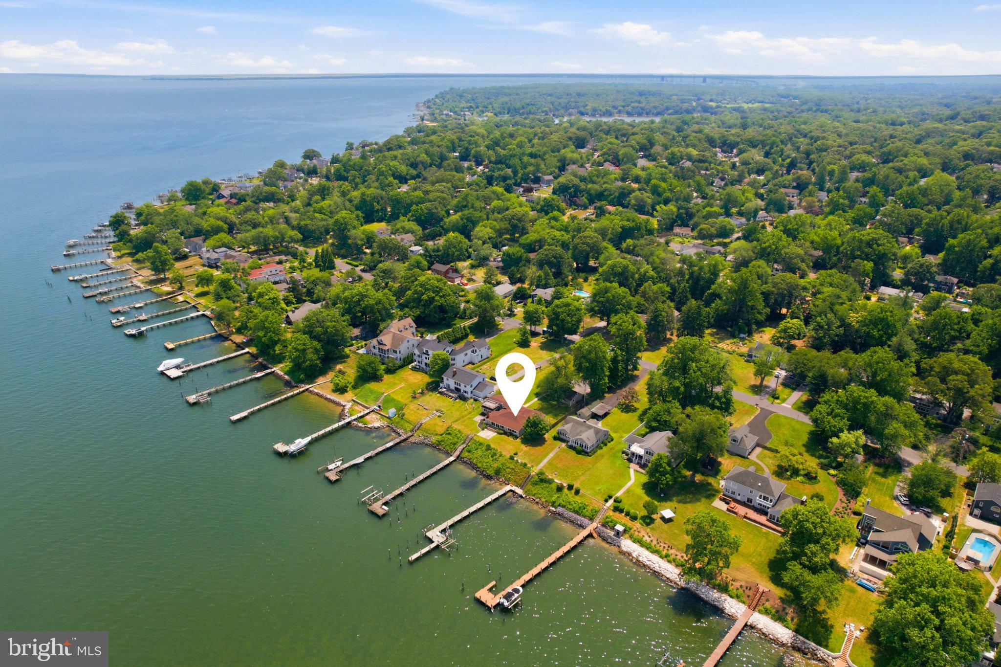 1100 River Bay Road Annapolis, MD 21409 - Photo 58 of 67 an aerial view of a residential houses with outdoor space and trees