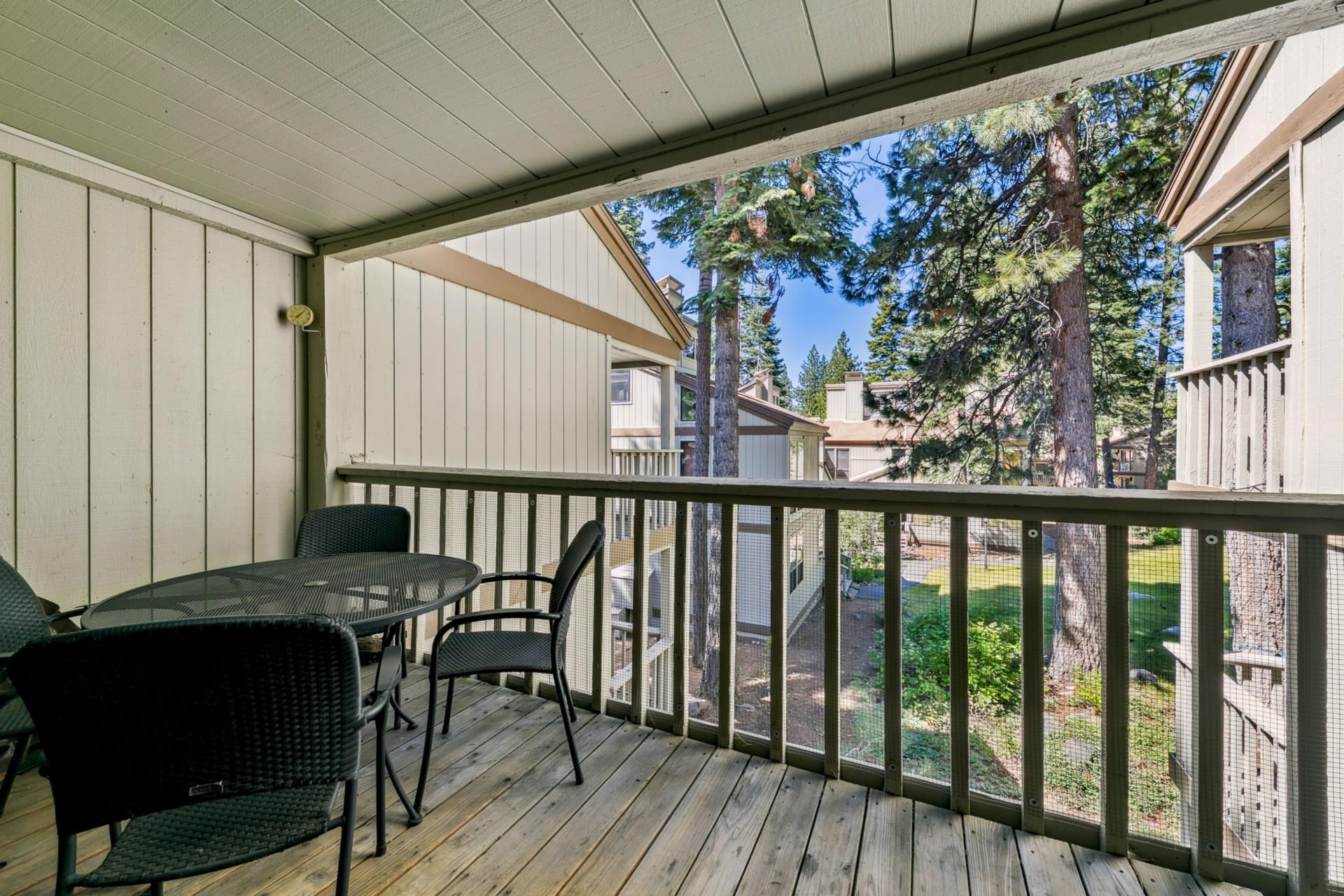 1001 Commonwealth Drive, Unit 114 Kings Beach, CA 96143 - Photo 19 of 23 a view of a balcony with furniture
