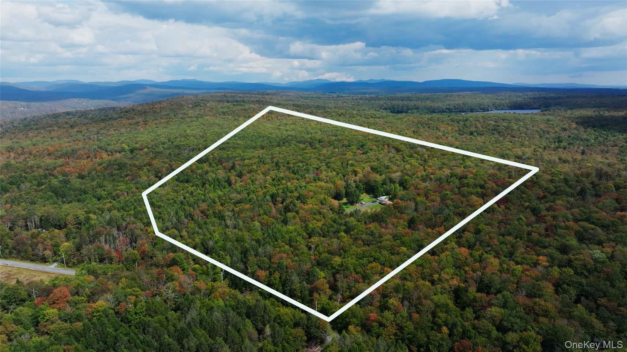 480 Breezy Hill Road Parksville, NY 12768 - Photo 2 of 30 Aerial view of property and surrounding area featuring property boundaries highlighted