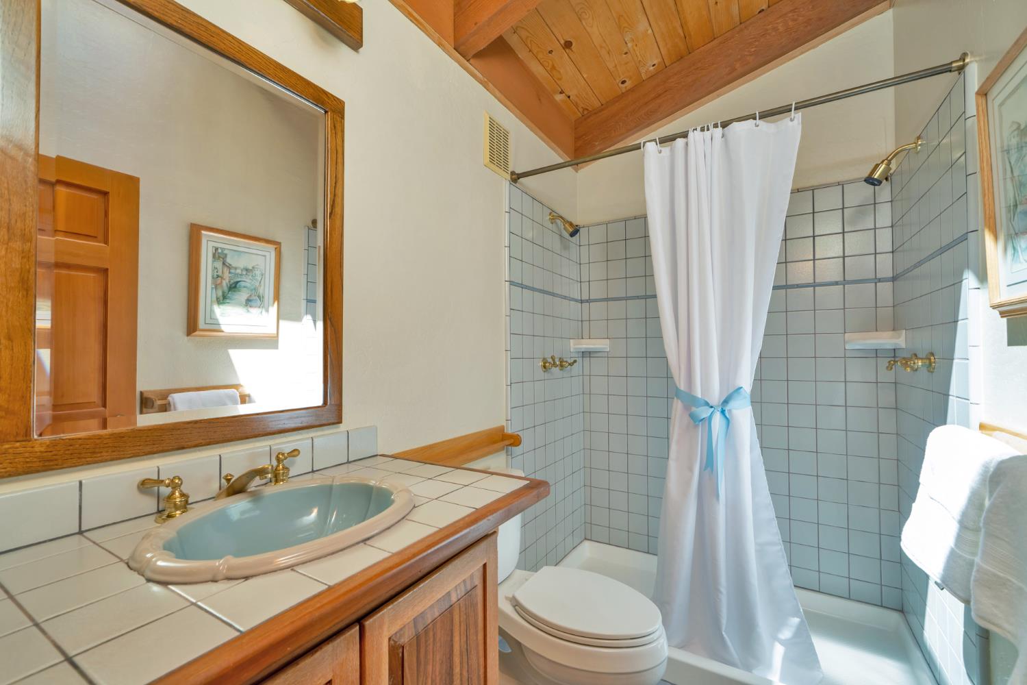 2399 Kingsgate Road Placerville, CA 95667 - Photo 44 of 89 a bathroom with a sink a toilet and shower