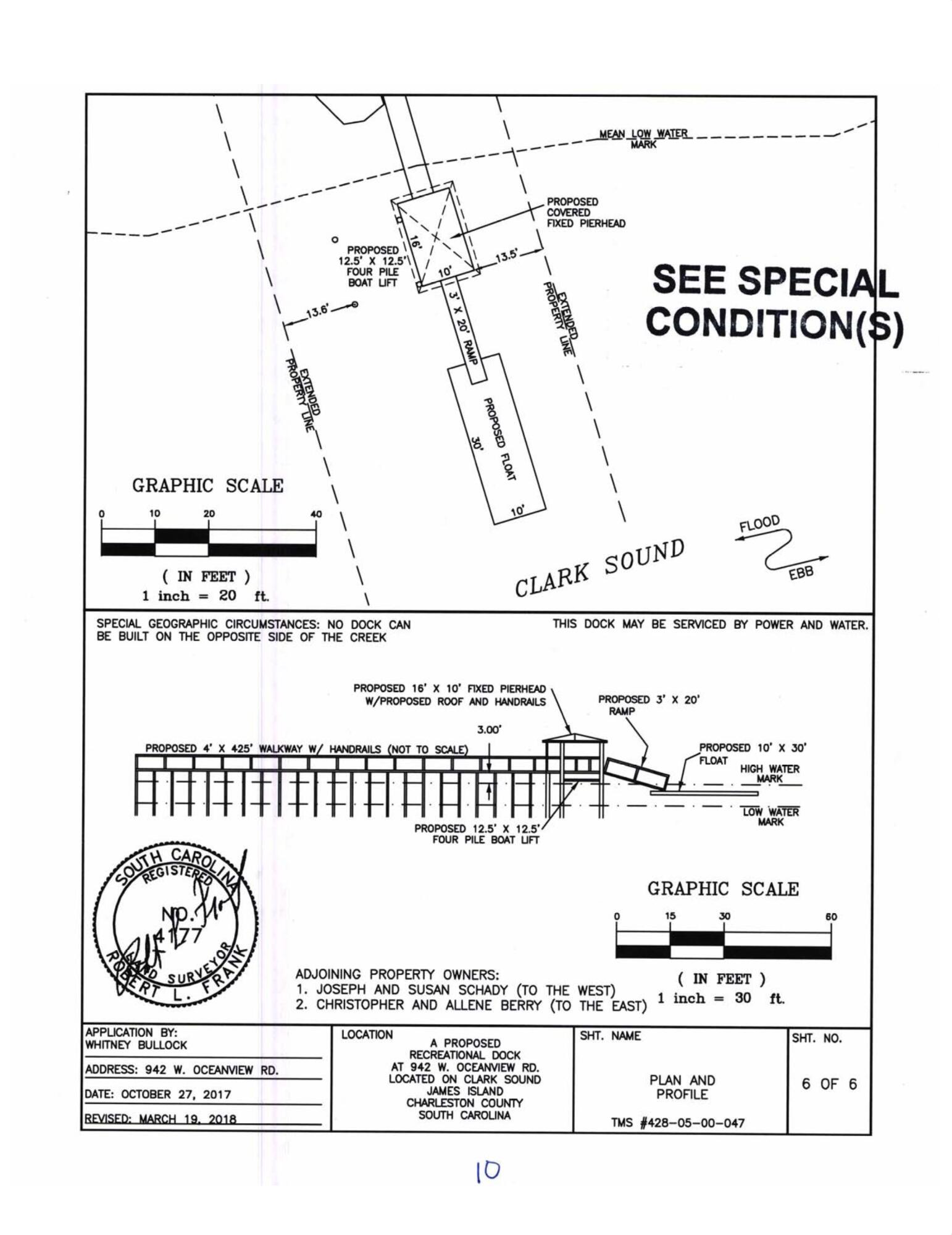 942 West Oceanview Road Charleston, SC 29412 - Photo 7 of 7 Dock Permit